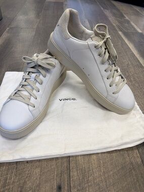 VINCE MENS LEATHER COURT SHOES 8.5